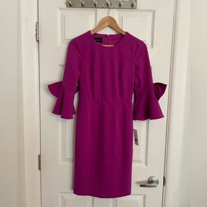 Donna Morgan dress. Size 0. New with tags. Fitted, professional, long sleeve